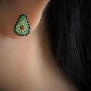 Elegant Green Teardrop Earrings